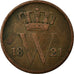 Moneta, Holandia, William I, Cent, 1821, Brussels, EF(40-45), Miedź, KM:47
