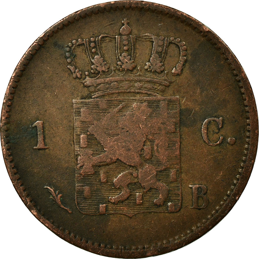 Moneda, Países Bajos, William I, Cent, 1821, Brussels, MBC, Cobre, KM:47