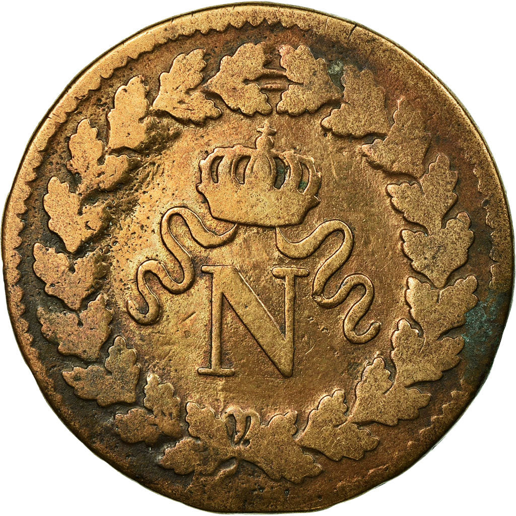 Munten, Frankrijk, Napoléon I, Decime, 1814, Strasbourg, FR, Bronze, KM:700