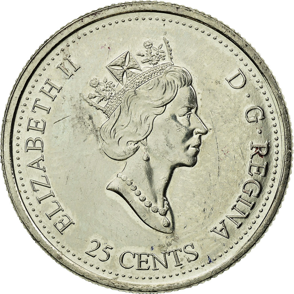 Coin, Canada, Elizabeth II, 25 Cents, 1999, Royal Canadian Mint, Ottawa