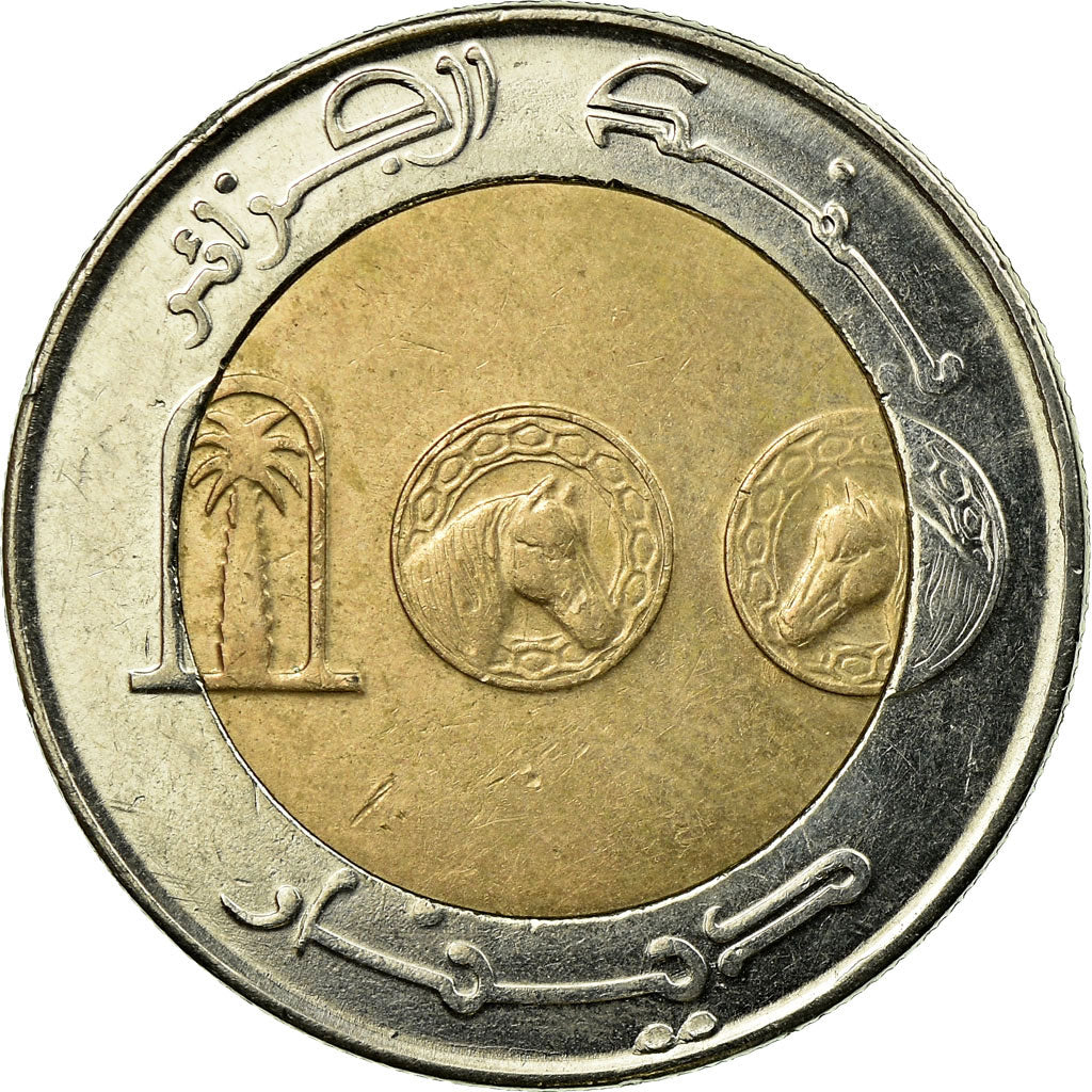 Coin, Algeria, 100 Dinars, 2010, Algiers, EF(40-45), Bi-Metallic, KM:132