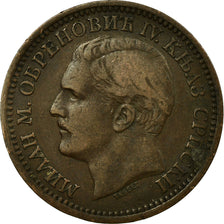 Moneta, Serbia, Milan I, 5 Para, 1879, EF(40-45), Bronze, KM:7