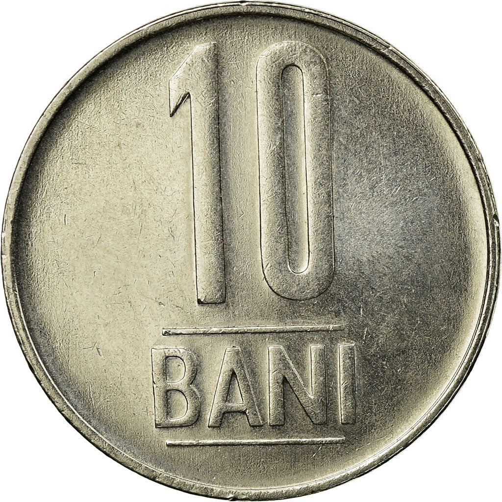 Moneda, Rumanía, 10 Bani, 2017, MBC, Níquel chapado en acero