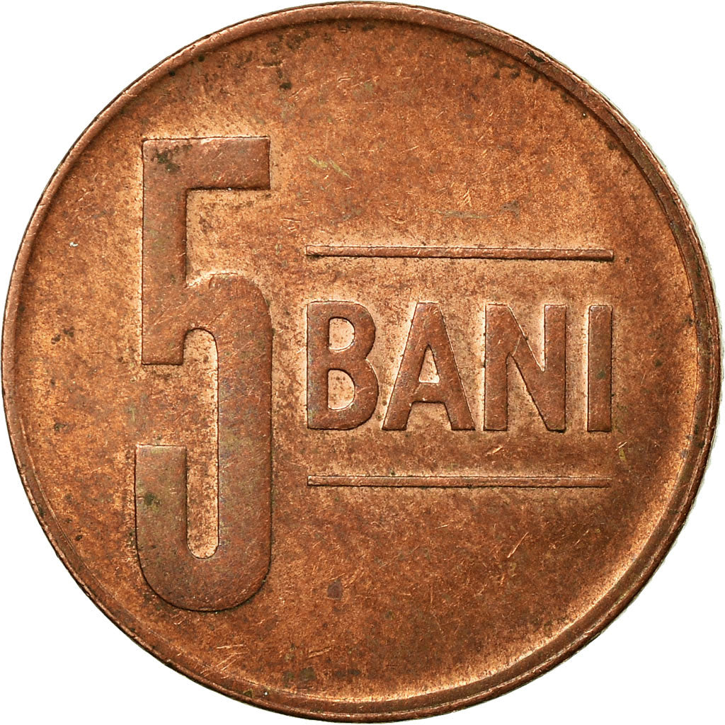 Moneta, Rumunia, 5 Bani, 2013, VF(30-35), Miedź platerowana stalą