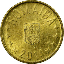 Moneta, Romania, Ban, 2014, BB, Acciaio placcato ottone