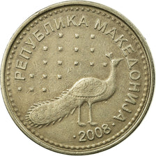 Coin, Macedonia, 10 Denari, 2008, EF(40-45), Copper-Nickel-Zinc, KM:31