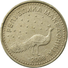 Coin, Macedonia, 10 Denari, 2008, VF(30-35), Copper-Nickel-Zinc, KM:31