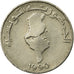 Coin, Tunisia, 1/2 Dinar, 1990, Paris, EF(40-45), Copper-nickel, KM:318