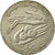 Moneta, Tunisia, 1/2 Dinar, 1990, Paris, EF(40-45), Miedź-Nikiel, KM:318
