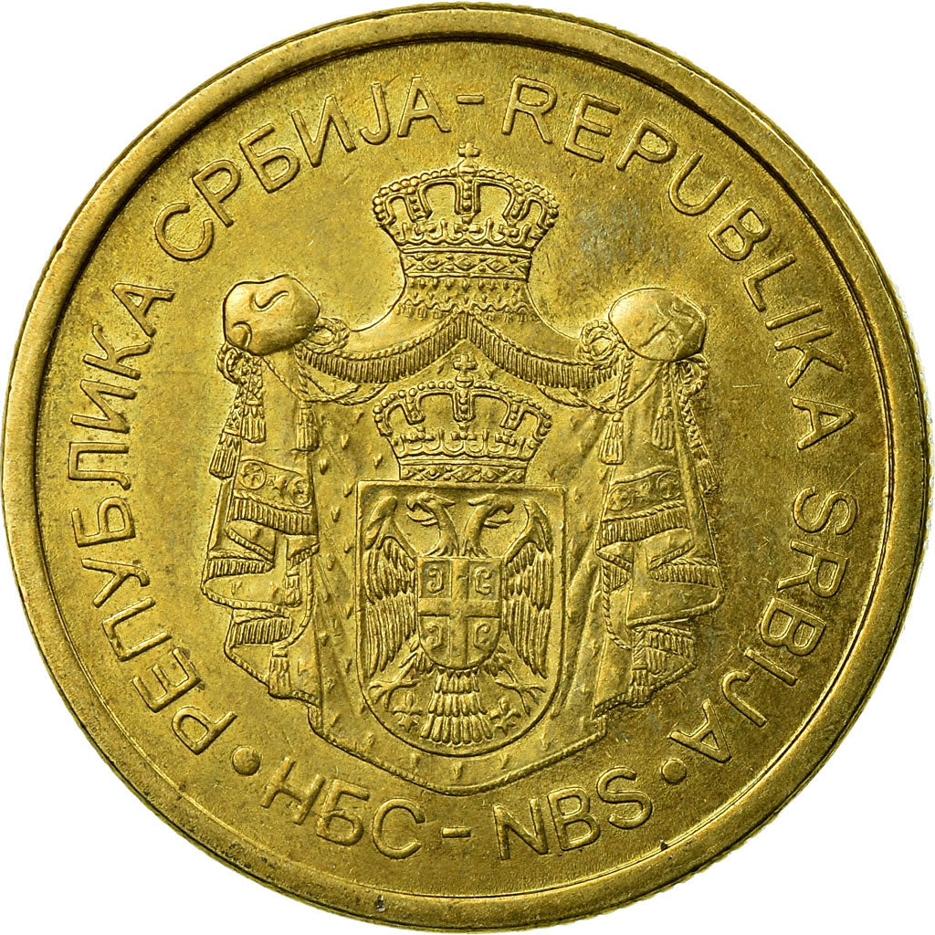 Coin, Serbia, 2 Dinara, 2013, EF(40-45), Copper Plated Steel