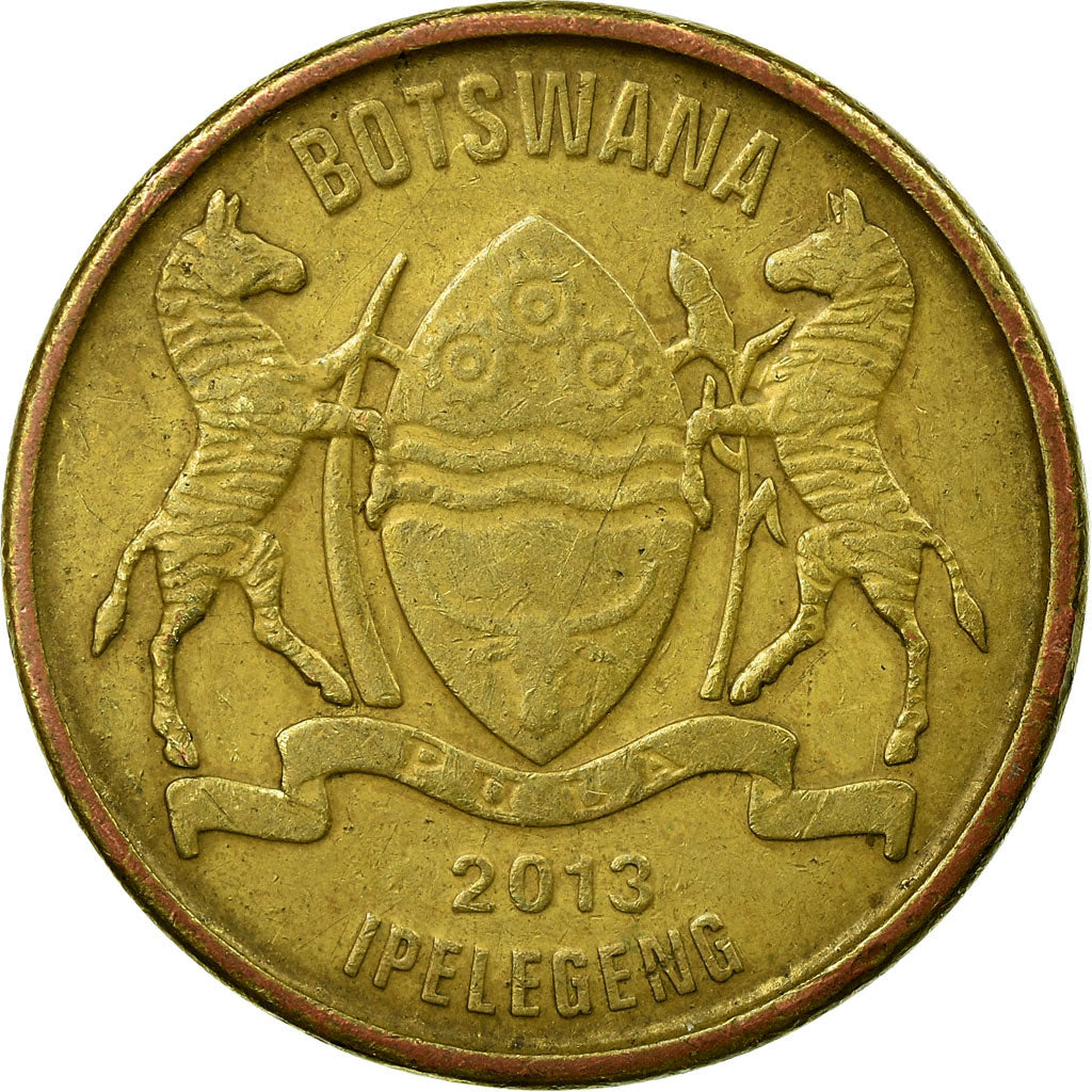 Coin, Botswana, Pula, 2013, British Royal Mint, VF(30-35), Nickel plated steel