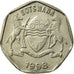 Moneda, Botsuana, 25 Thebe, 1998, British Royal Mint, MBC, Níquel chapado en
