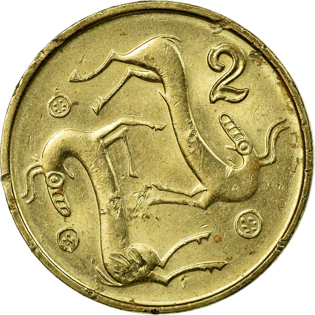 Münze, Zypern, 2 Cents, 1998, SS, Nickel-brass, KM:54.3