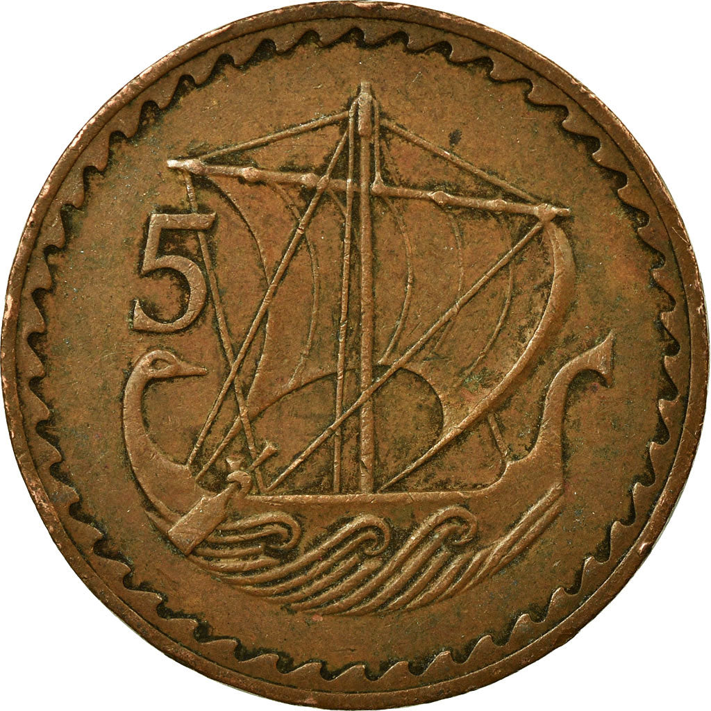 Münze, Zypern, 5 Mils, 1973, S+, Bronze, KM:39