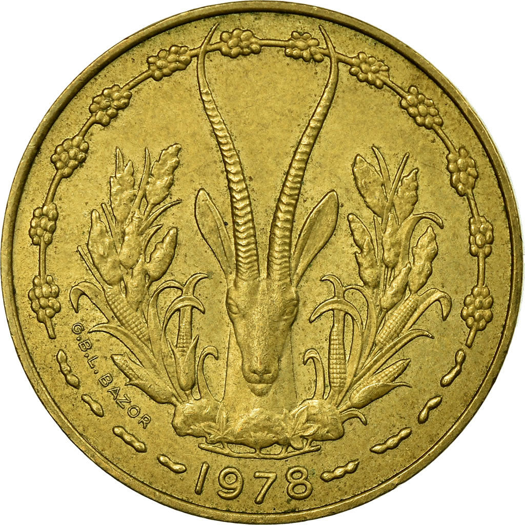 Moeda, Estados da África Ocidental, 10 Francs, 1978, Paris, EF(40-45)