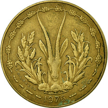 Coin, West African States, 5 Francs, 1976, Paris, VF(30-35)