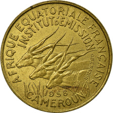 Coin, Cameroon, 25 Francs, 1958, Paris, EF(40-45), Aluminum-Bronze, KM:12