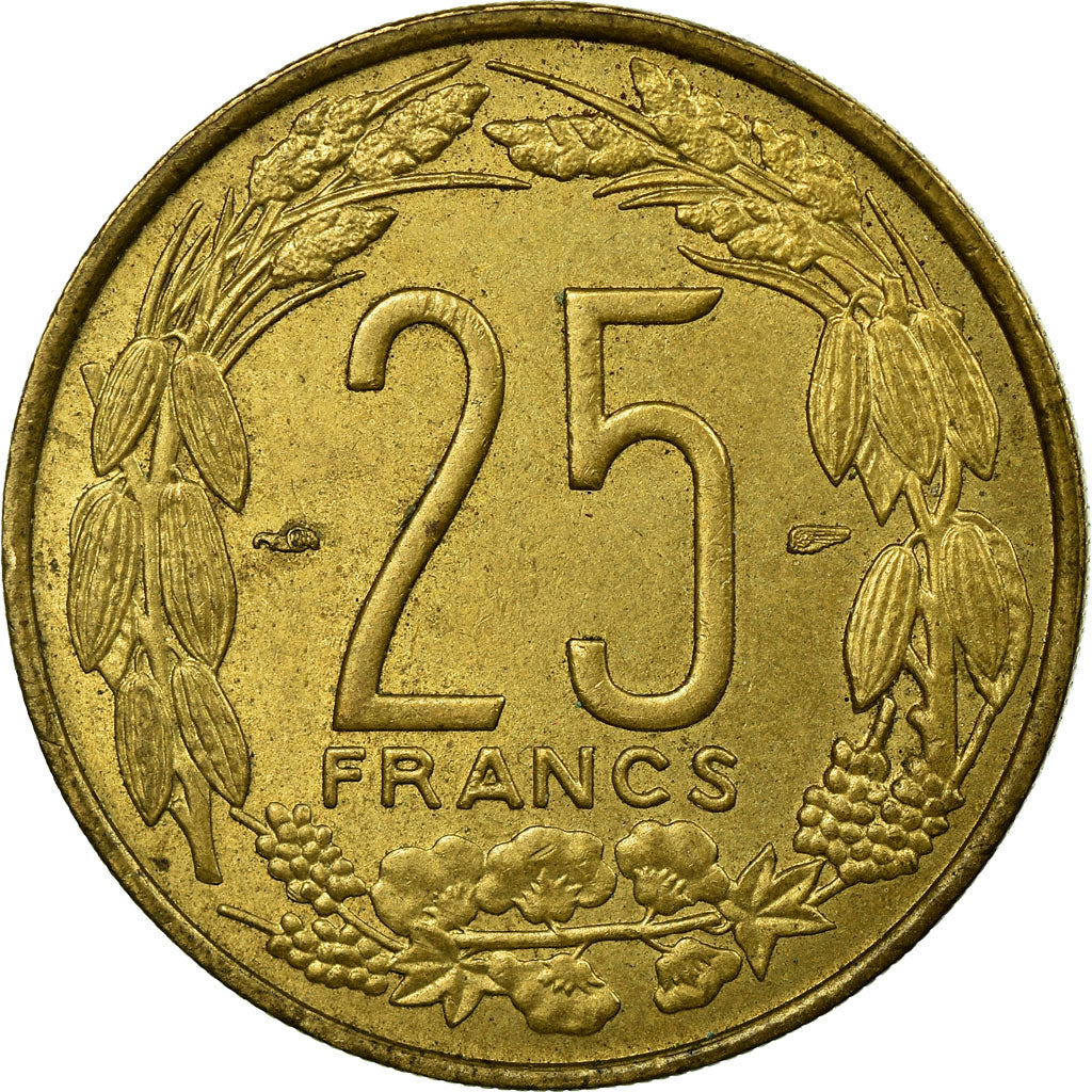 Coin, Cameroon, 25 Francs, 1958, Paris, EF(40-45), Aluminum-Bronze, KM:12