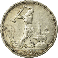 Münze, Russland, 50 Kopeks, 1925, Saint-Petersburg, SS, Silber, KM:89.2