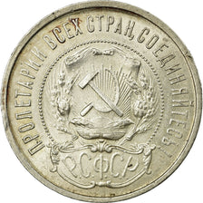 Coin, Russia, 50 Kopeks, 1922, Saint-Petersburg, EF(40-45), Silver, KM:83