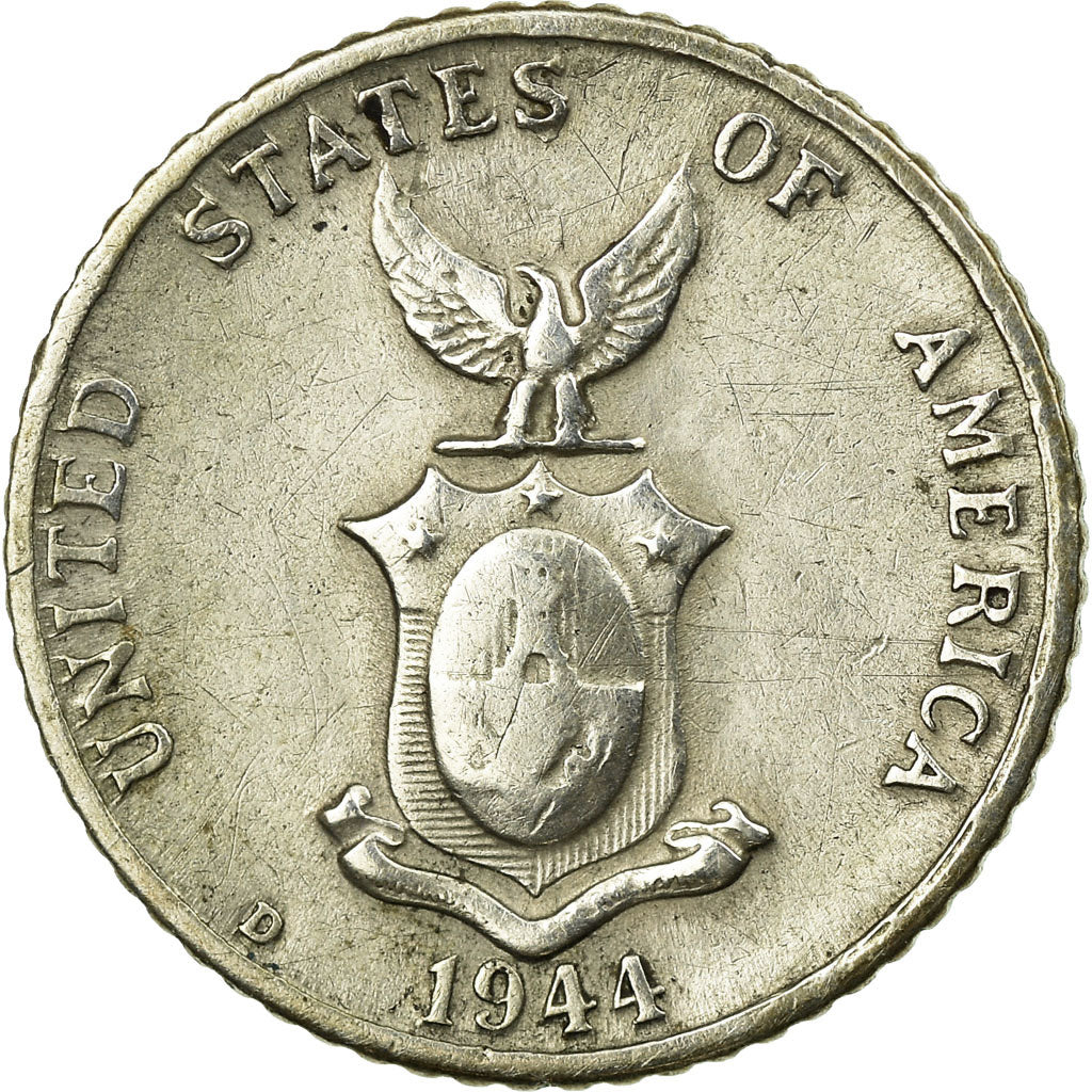 Moneta, Filippine, 10 Centavos, 1944, BB, Argento, KM:181