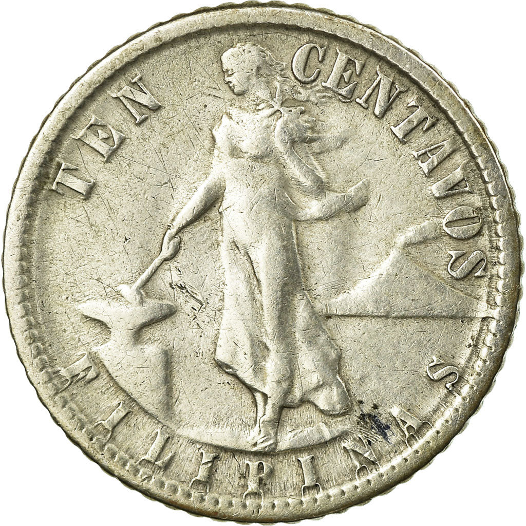 Moneta, Filippine, 10 Centavos, 1944, BB, Argento, KM:181