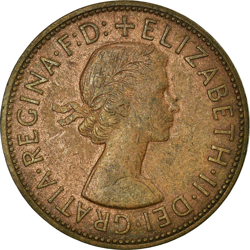 Coin, Great Britain, Elizabeth II, Penny, 1961, VF(30-35), Bronze, KM:897