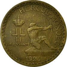 Münze, Monaco, Louis II, Franc, 1924, Poissy, S+, Aluminum-Bronze, KM:111