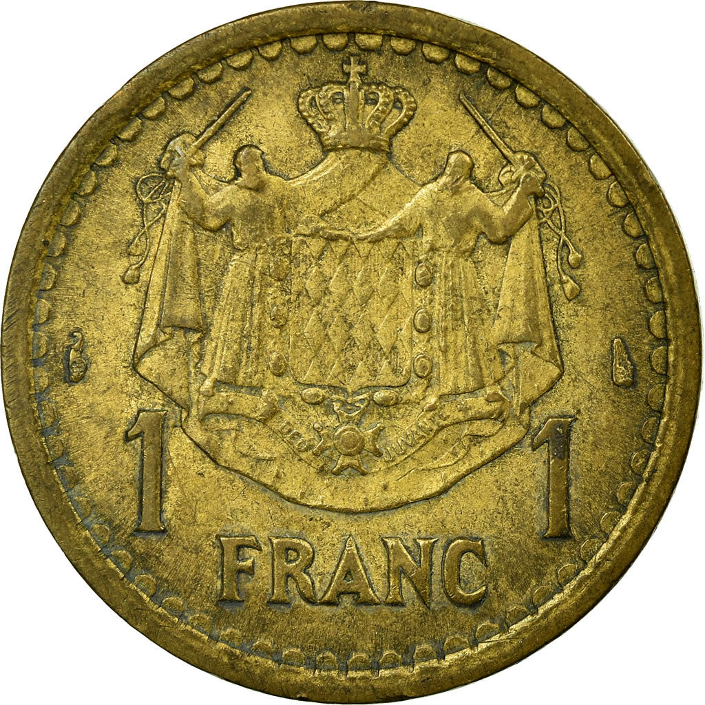 Monnaie, Monaco, Franc, Undated (1943), Paris, TB+, Cupro-Aluminium, Gadoury:132