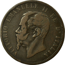 Monnaie, Italie, Vittorio Emanuele II, 10 Centesimi, 1867, Torino, TB+, Cuivre