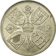 Coin, Great Britain, Elizabeth II, Crown, 1953, EF(40-45), Copper-nickel, KM:894