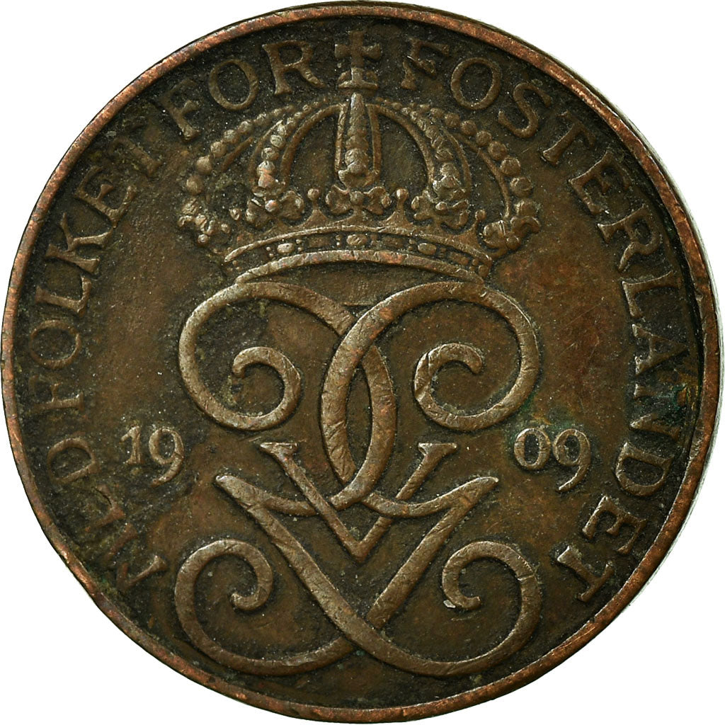 Coin, Sweden, Gustaf V, Ore, 1909, VF(30-35), Bronze, KM:777.1