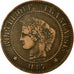 Moeda, França, Cérès, 2 Centimes, 1887, Paris, VF(30-35), Bronze, KM:827.1