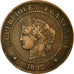 Monnaie, France, Cérès, 2 Centimes, 1892, Paris, TB+, Bronze, Gadoury:105