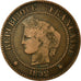 Monnaie, France, Cérès, 2 Centimes, 1892, Paris, TB, Bronze, Gadoury:105