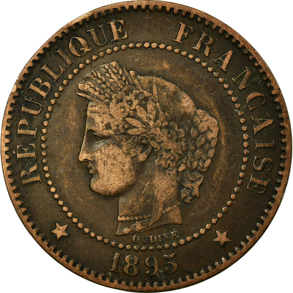 Münze, Frankreich, Cérès, 2 Centimes, 1895, Paris, SS, Bronze, KM:827.1