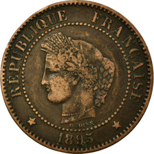 Münze, Frankreich, Cérès, 2 Centimes, 1895, Paris, SS, Bronze, KM:827.1