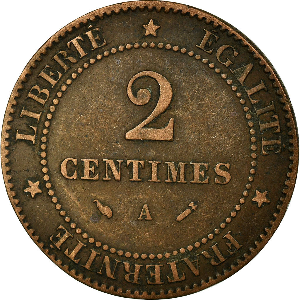 Münze, Frankreich, Cérès, 2 Centimes, 1895, Paris, SS, Bronze, KM:827.1