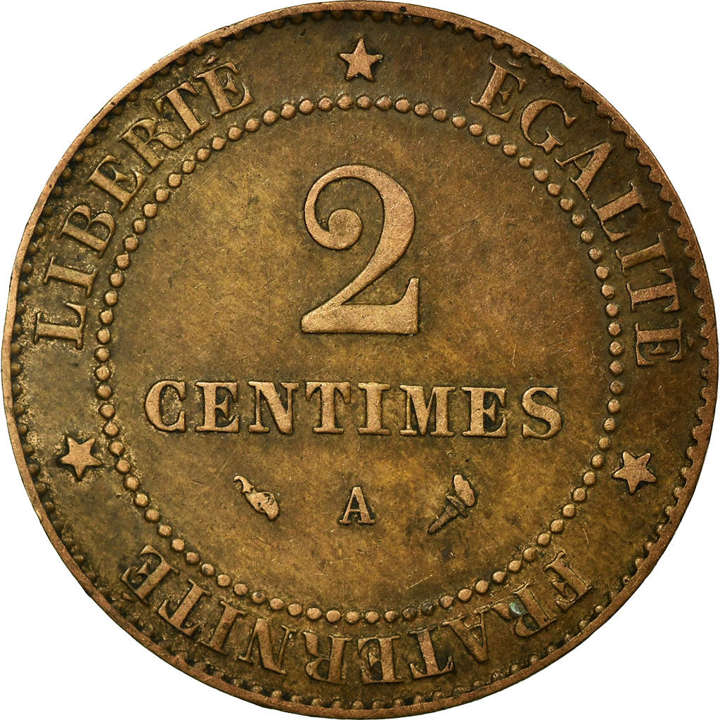 Coin, France, Cérès, 2 Centimes, 1897, Paris, VF(30-35), Bronze, KM:827.1