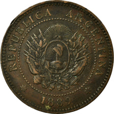 Moneta, Argentina, Centavo, 1889, MB+, Bronzo, KM:32