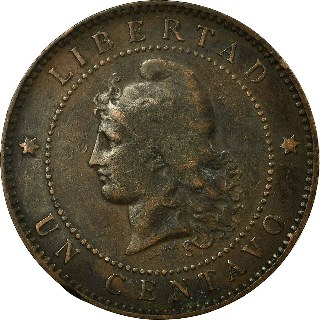 Moneta, Argentina, Centavo, 1889, MB+, Bronzo, KM:32