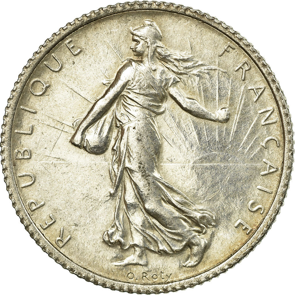 Coin, France, Semeuse, Franc, 1918, Paris, EF(40-45), Silver, KM:844.1