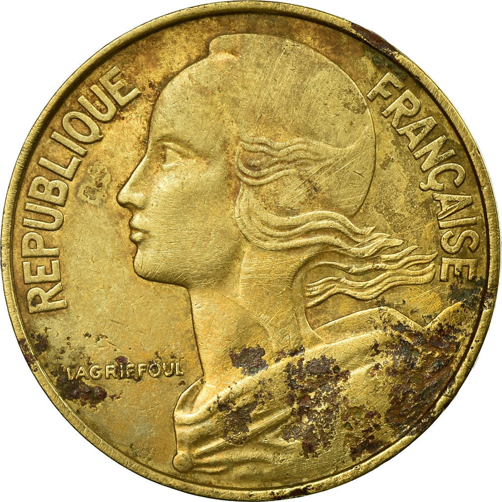 Coin, France, Marianne, 20 Centimes, 1973, Paris, VF(20-25), Aluminum-Bronze