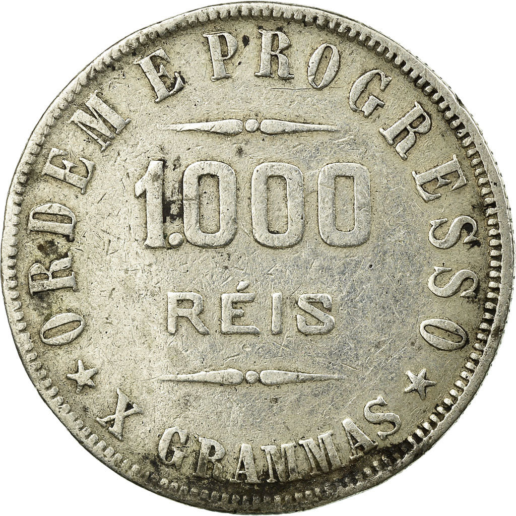 Münze, Brasilien, 1000 Reis, 1907, S, Silber, KM:507