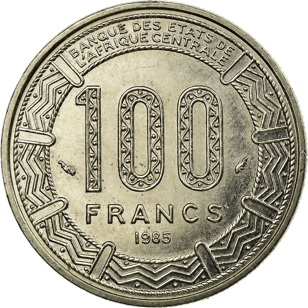 Moneta, Ciad, 100 Francs, 1985, Paris, BB, Nichel, KM:3