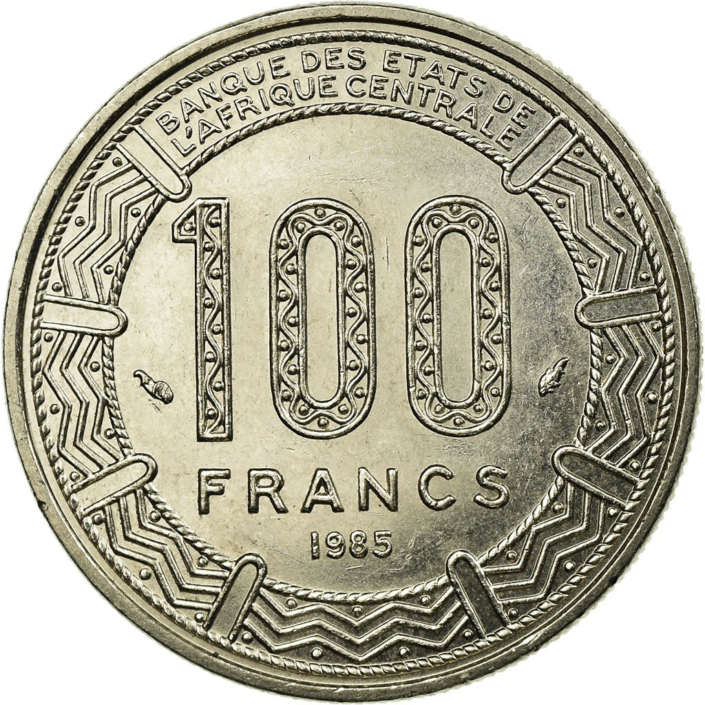 Coin, Chad, 100 Francs, 1985, Paris, EF(40-45), Nickel, KM:3