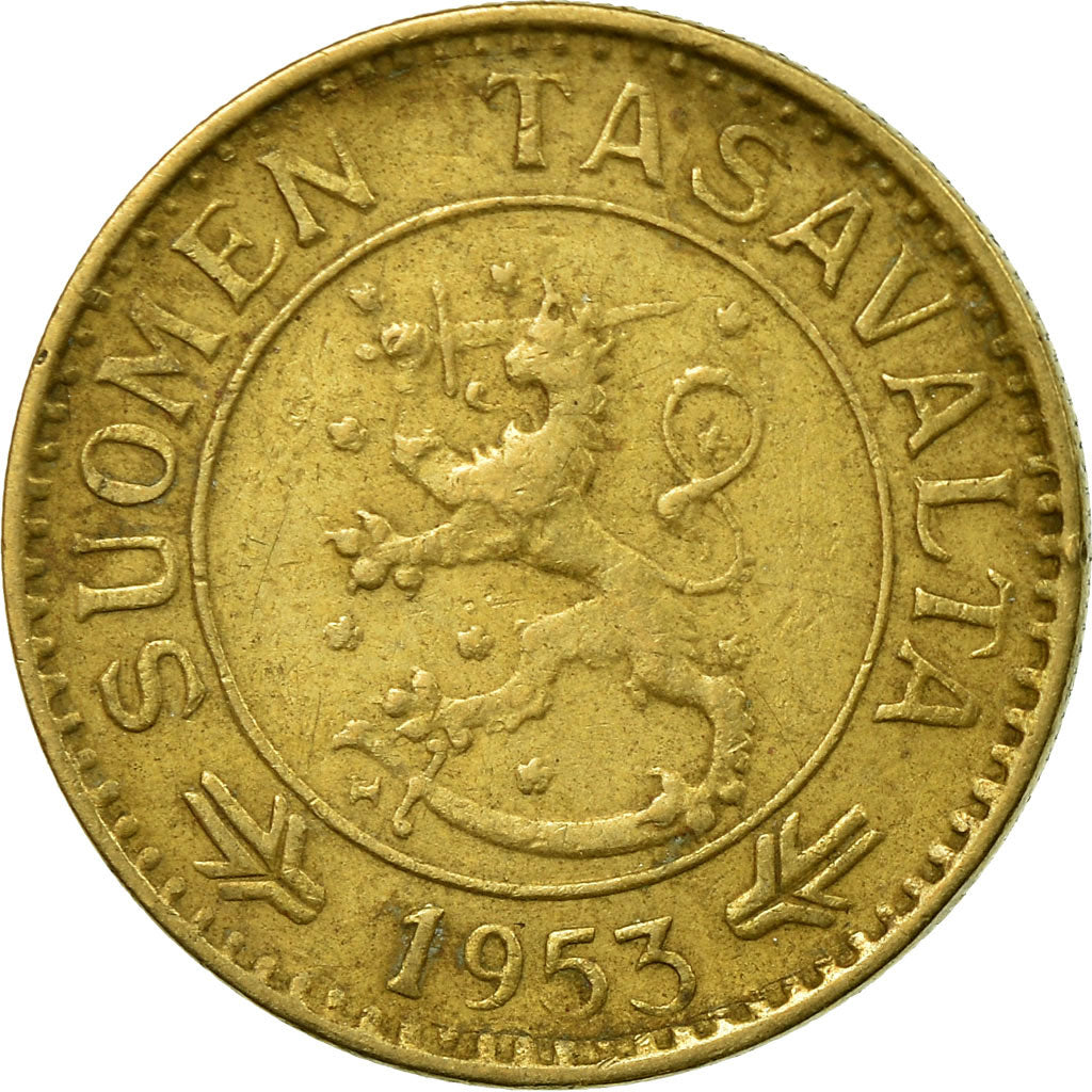 Monnaie, Finlande, 10 Markkaa, 1953, TTB, Aluminum-Bronze, KM:38