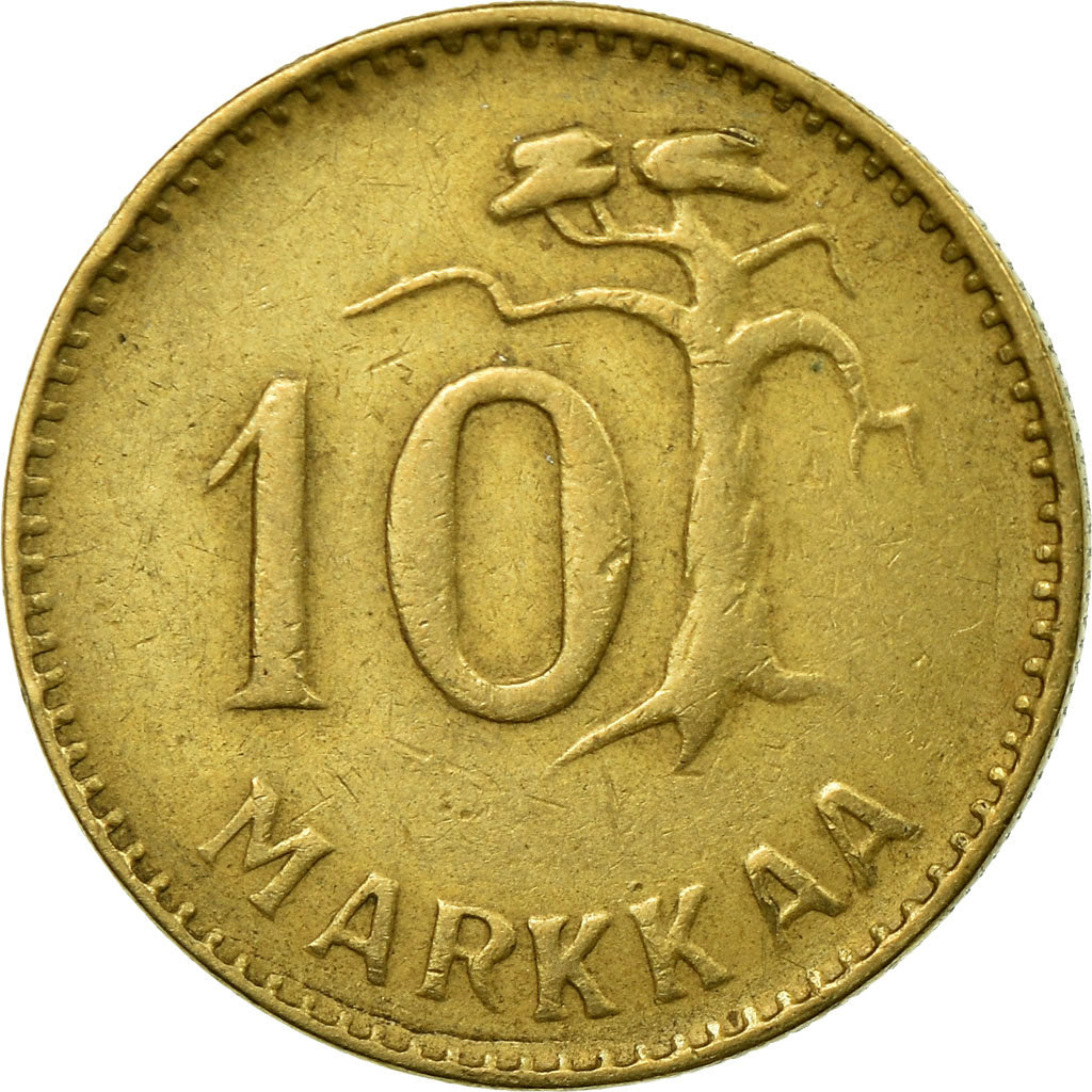 Monnaie, Finlande, 10 Markkaa, 1953, TTB, Aluminum-Bronze, KM:38