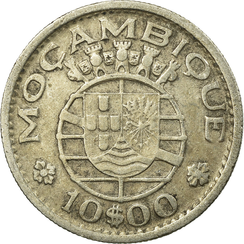 Coin, Mozambique, 10 Escudos, 1960, VF(30-35), Silver, KM:79