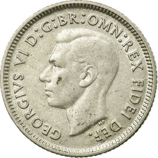 Moneda, Australia, George VI, Sixpence, 1952, MBC, Plata, KM:45